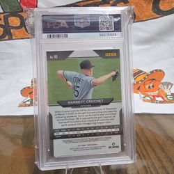 2021 Panini Prizm #45 Garrett Crochet Rookie PSA 9 MINT RC