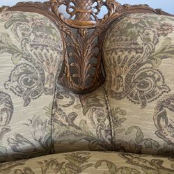 Vintage Tapestry Couch w/ Matching Tables