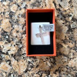 Moisanite Tennis Cross .925 Silver
