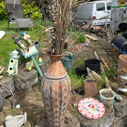 Tall Metal Decorative Vase