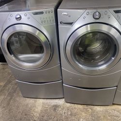 Whirlpool Set Washer And Dryer Gas Good Condition We Delivery 