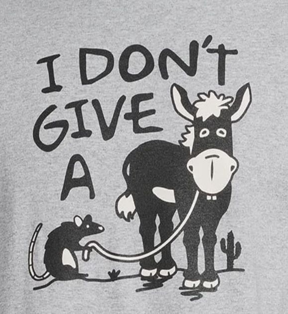 I Don't Give a Rat's Funny Men's T-shirt