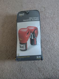 Everlast 14-ounce boxing gloves & wraps