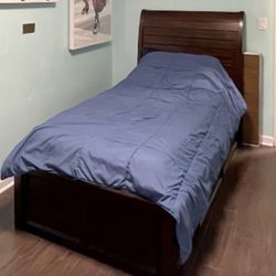 Twin Size Storage Bed With Mattress 