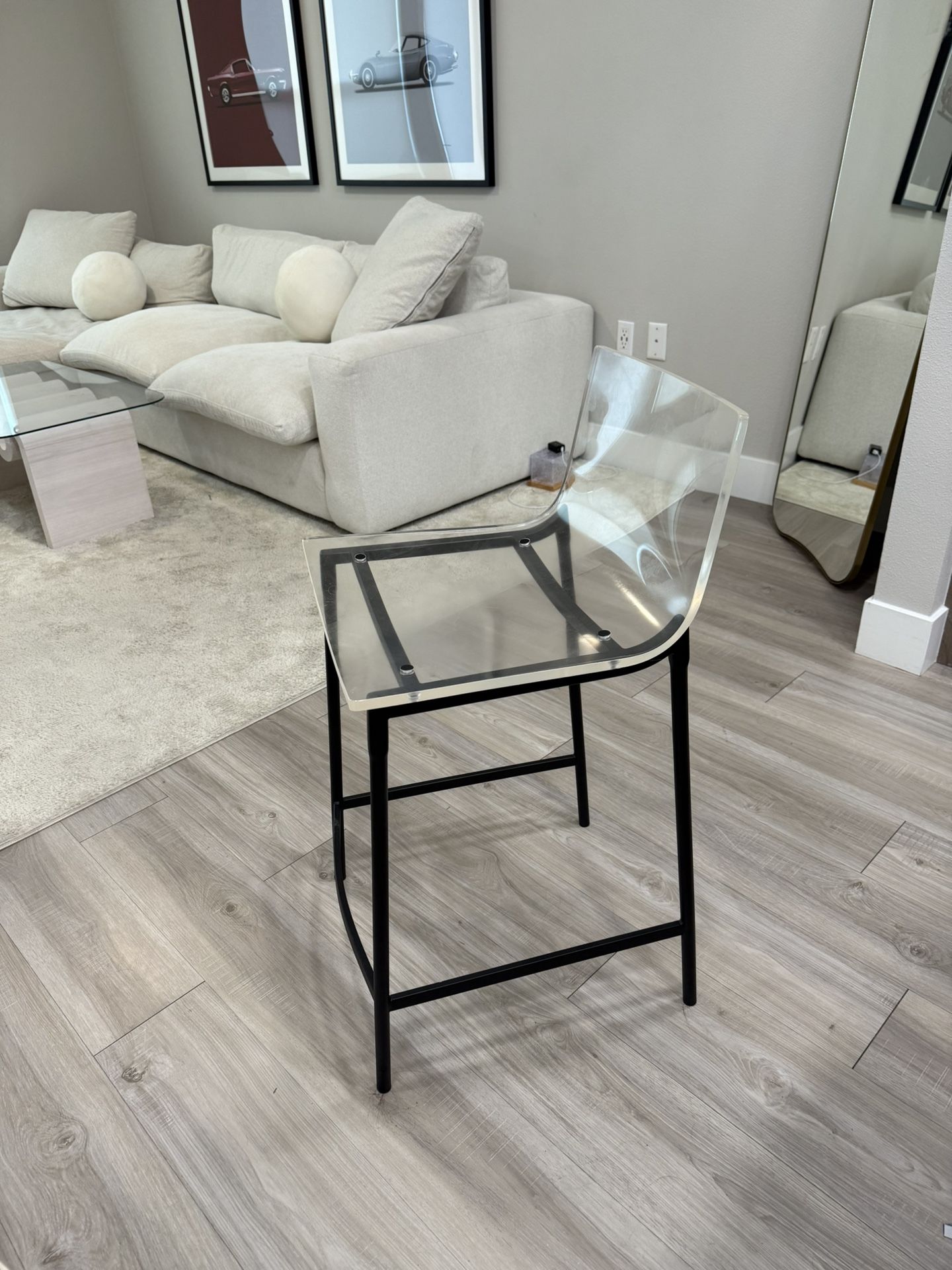 CB2 Acrylic Barstools 