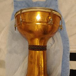 Vintage Gill Tambury Doumbek Drum-Solid Copper-Hand Made In Israel