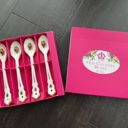 Royal Albert Old Country Roses Porcelain tea Spoon Set Of 4