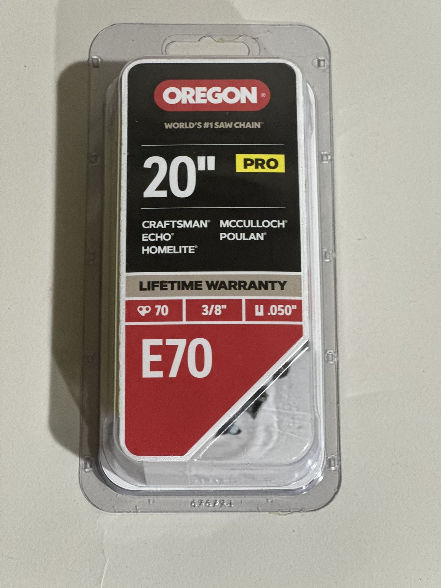 New Oregon E70 20" 0.050 Gauge 3/8" Pitch Pro Chainsaw Chain