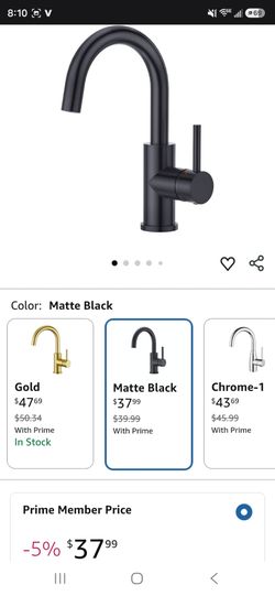 Matte Black Single Handle bathroom Faucet