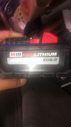 High output 8.0 Milwaukee battery