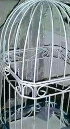 Wedding birdhouse card holder! Metal! Like new!
