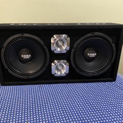 New 10” Kong Audio Midbass Midrange Highs Loud Speaker Box 