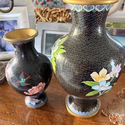 Two chinese cloisonné vases $90 for  both