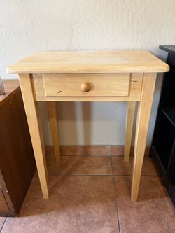 Small Wooden Side Table with Drawer