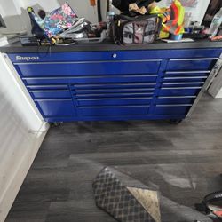 3 bay snap-on tool box with all the tool and power tools you need to get the job done.