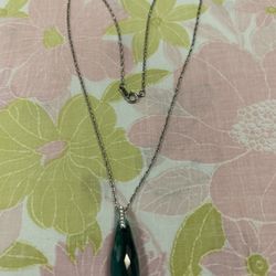 Gorgeous Swarovski Drop  Emerald Green Pendant