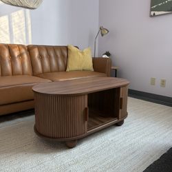 Oval Fluted Coffee Table