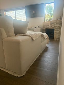 Living spaces white sectional