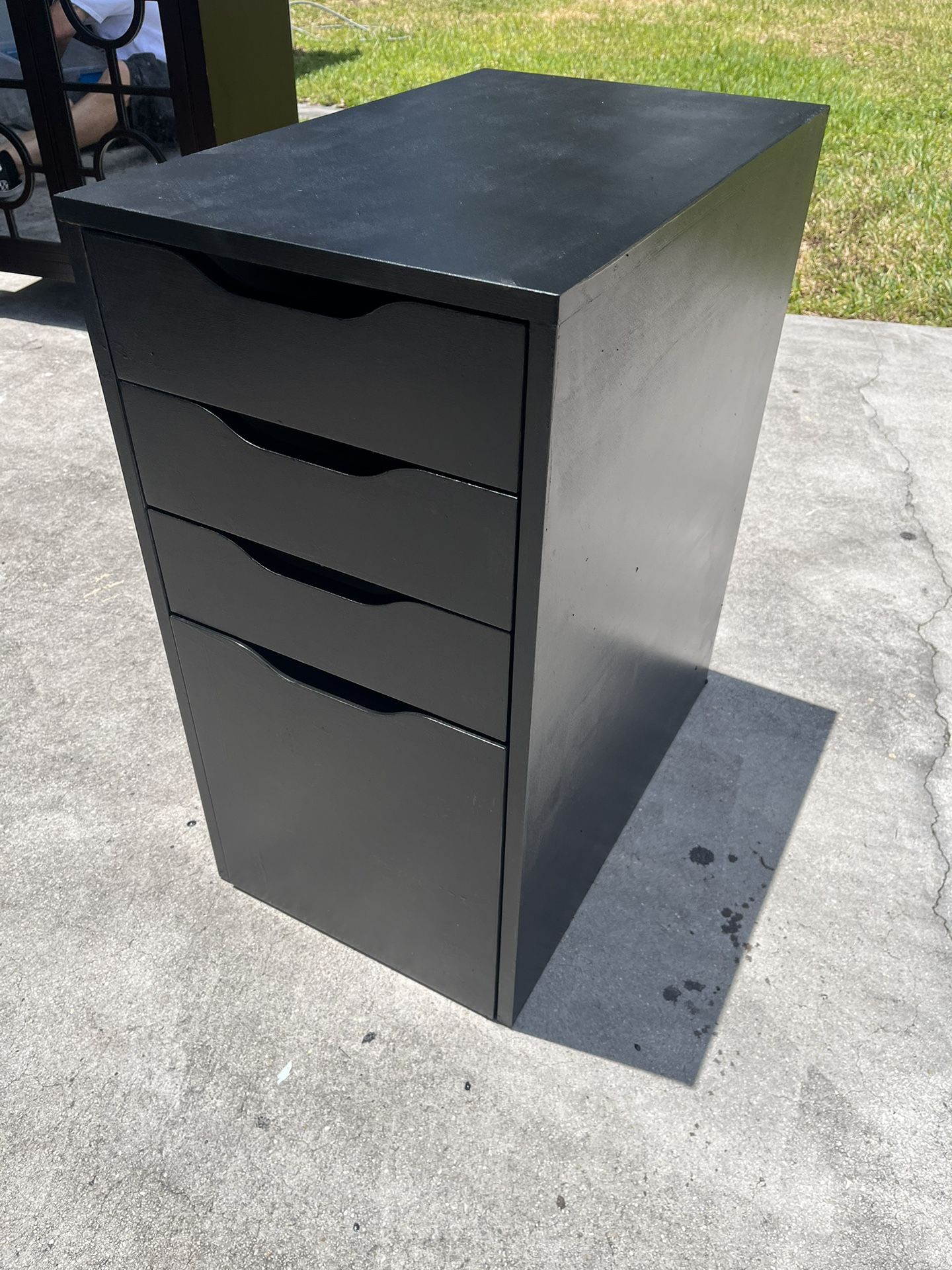 IKEA Black Side Table 14x24x28 Storage Drawer 