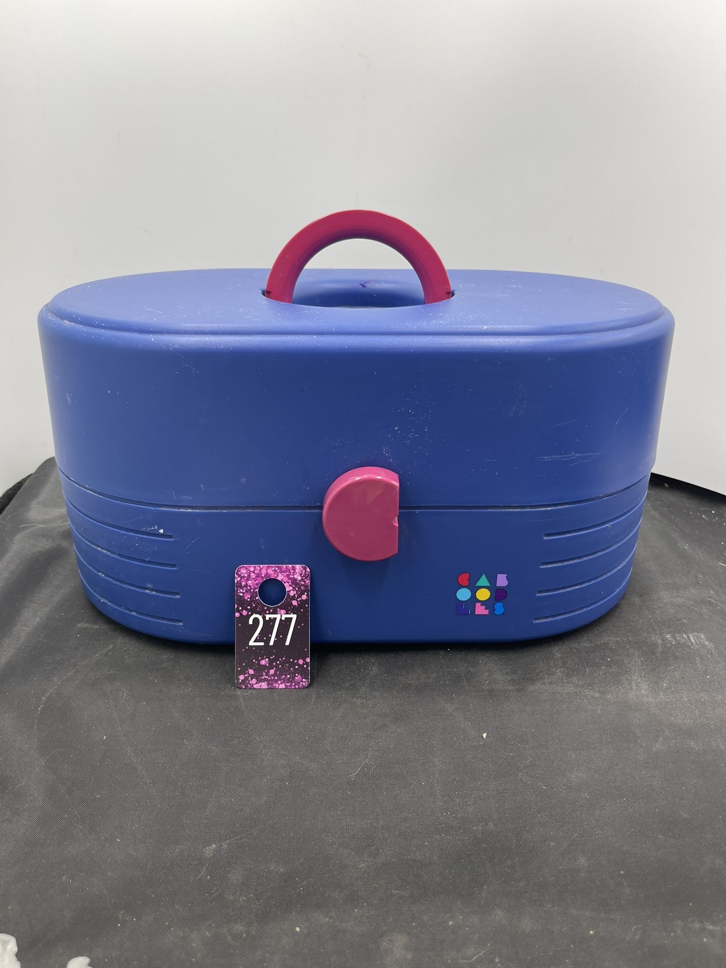 Vintage Caboodle 2642 Large Makeup Vanity Case w/ Removable Travel Box.