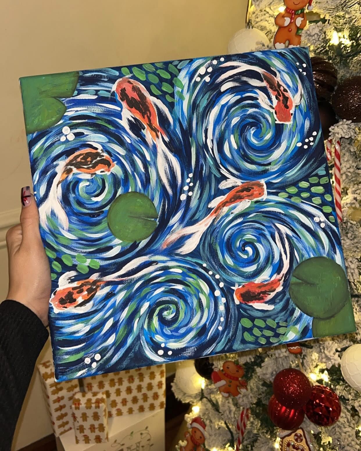 Koi Fish Pond Painting