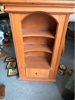 Wood shelf w/ drawer