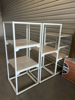 Commercial White Shelving Three Different Sizes