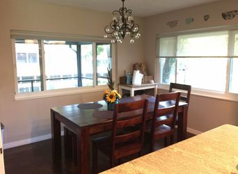 Solid Wood Dining Table with 3 Chairs