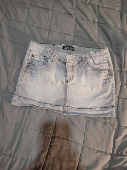 Lei Ashley Trouble Denim Mini Skirt