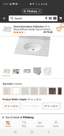 Bathroom counter 31inch