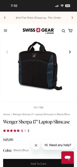 Laptop Bag, Wenger Sherpa 17" Laptop Slimcase