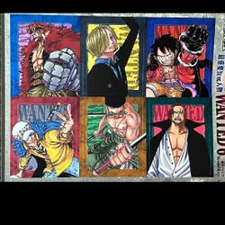 One Piece 6 Wanted Sticker Sheet