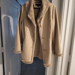 Jones New York Suede Coat Y2k