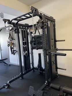 2in1 Pro Series - All in One Home Commercial Gym - Dual Cable Machine - Squat Rack - Bench Press - (Weights Fitness Exercise) 