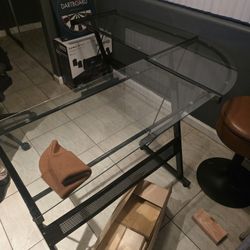 Corner Glass Office Desk