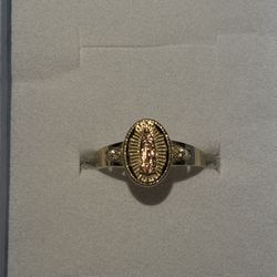 14k Solid Gold Two Toned Guadalupe  Ring 