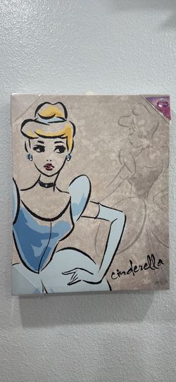 Disney Princess Canvas Wall Art – Cinderella & Belle
