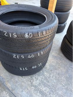 215/60r17 Three Continental Tires In Great Shape