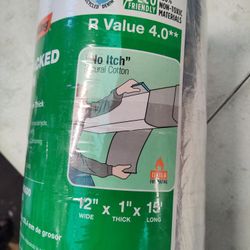 Frost King 12" X 15 Foot Roll Foil Backed "No Itch" Cotton Duct Insulation,  Multiple Rolls Available 