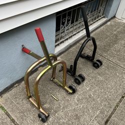 Pitbull Front Motorcycle Stand & Vortex Rear Motorcycle Stand