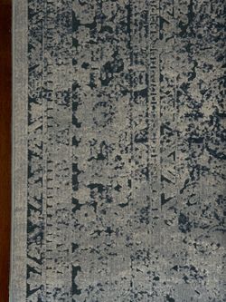 Blue/cream area rug (8x10)