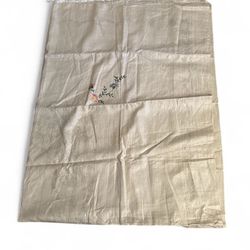 Vintage Linen Table Cloth for Embroidery Craft Cream Color 79” x58”