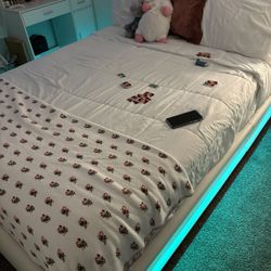 Queen Size Bed frame And Mattress 