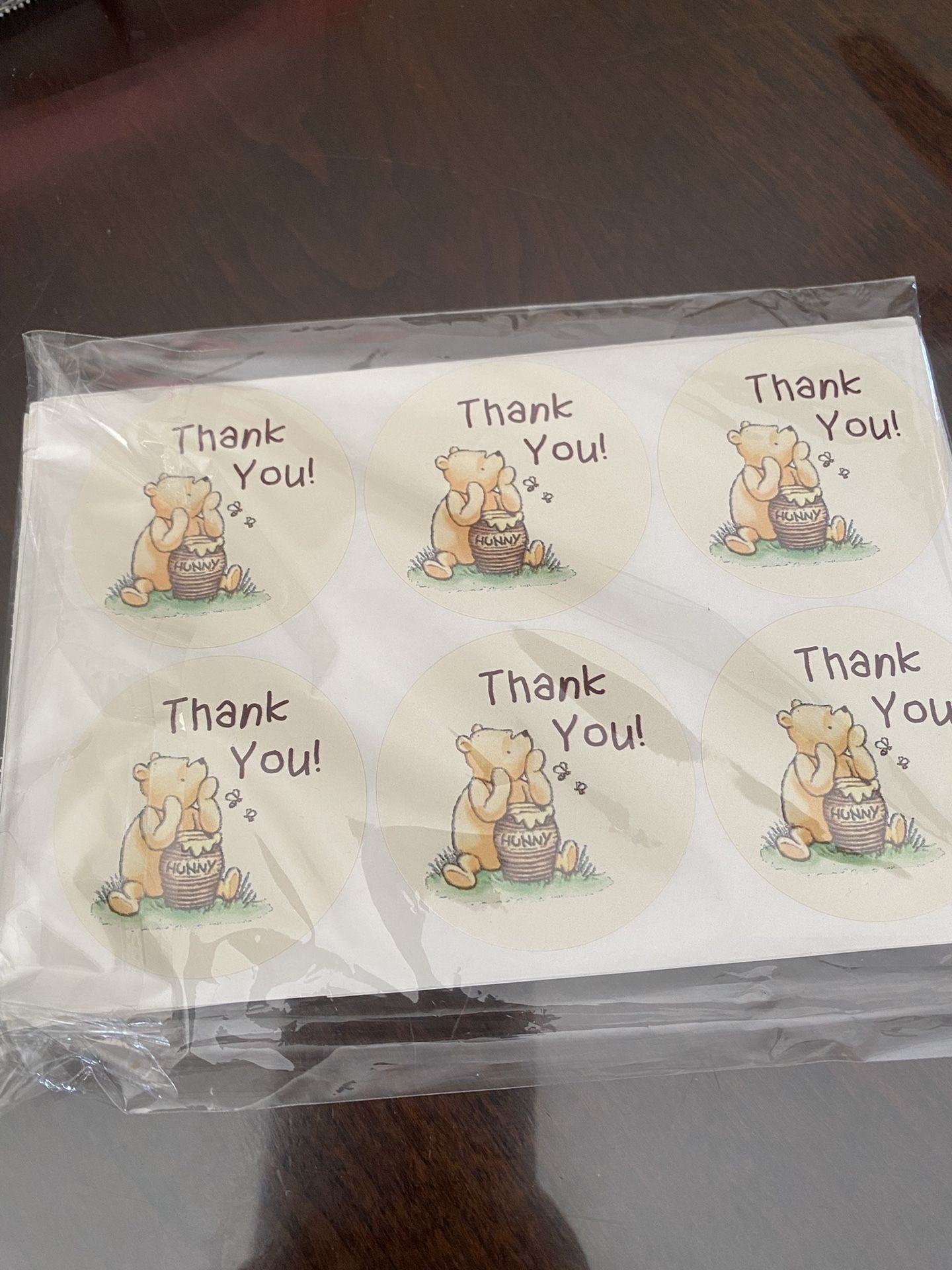 Winnie The Pooh Thank You Stickers 
