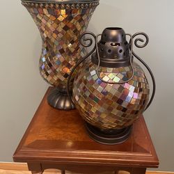 PartyLite Global Fusion Mosaic Moroccan Style Candle Holder Set