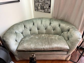 Tufted Velvet Loveseat Sofa