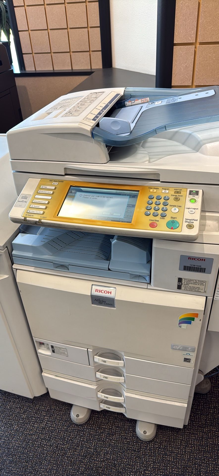 AFICIO MP-C5501 Ricoh Color Printer