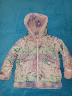 Princess Reversible Winter Jacket For Girls