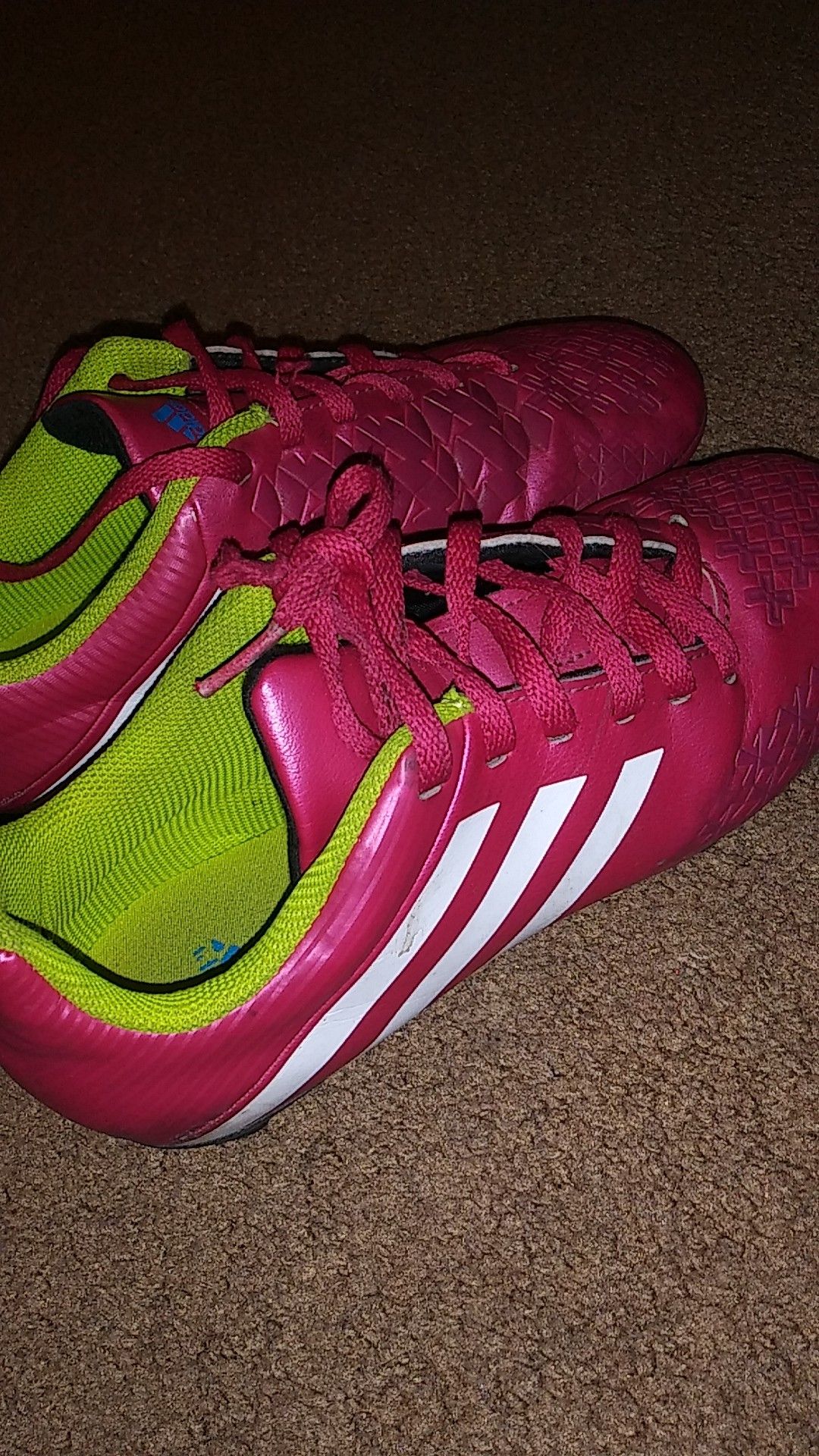 Adidas pink soccer cleats