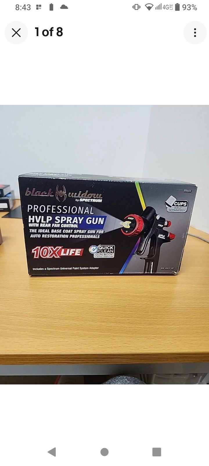 Premium HVLP Gravity-Feed Air Spray Gun with Side Fan Control